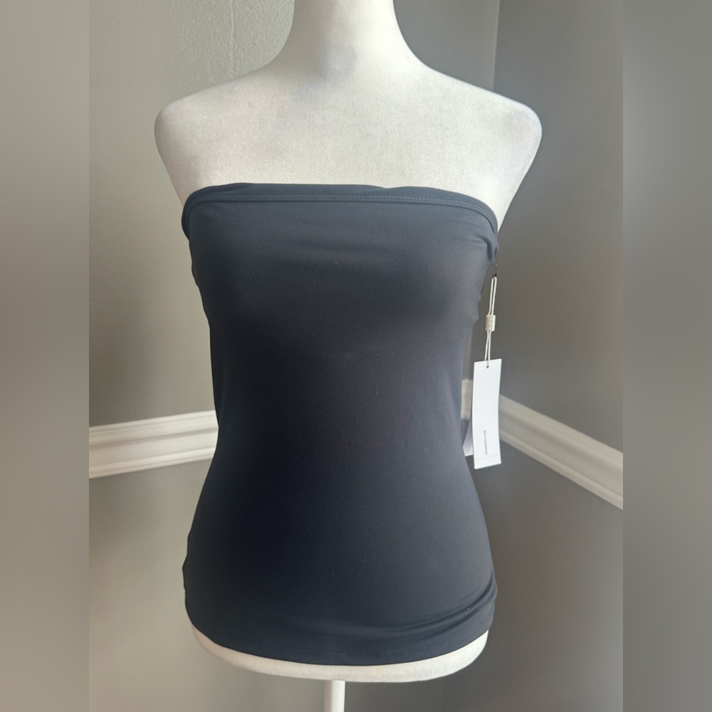 NWT 525 America Black Tube Top XS Long Strapless Bodycon Bandeau Revolve